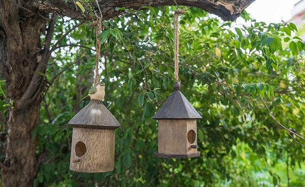 Resin Bird Nest for Garden Ornament, Bird House in the Garden, Lovely Birds House, Outdoor Decoration Ideas, Garden Ideas-Grace Painting Crafts
