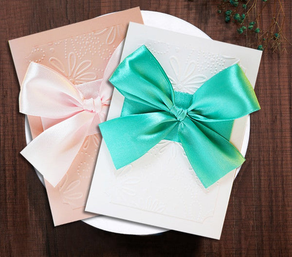 Unique Anniversary Greeting Card to Lovers, Beautiful Valentine's Day Greeting Card, Creative Birthday Greeting Card, Bowknot Greeting Cards, Original Handmade Wedding Greeting Card-Grace Painting Crafts