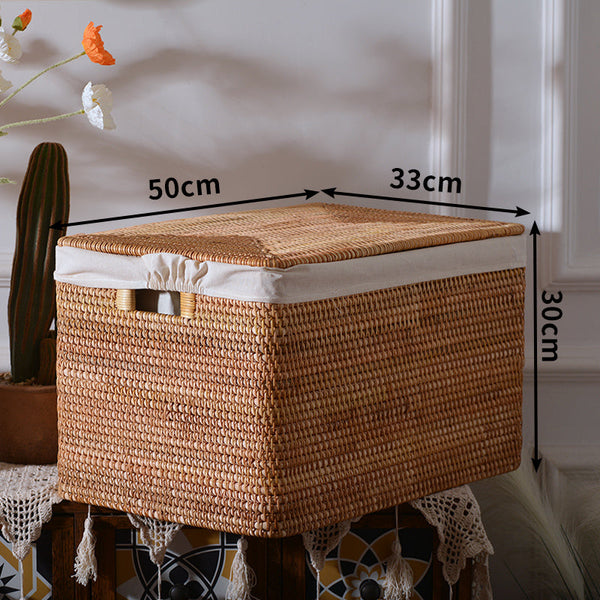 Extra Large Rattan Storage Baskets, Oversized Laundry Storage Baskets, Round Storage Baskets, Storage Baskets for Clothes, Storage Baskets for Bathroom-Grace Painting Crafts