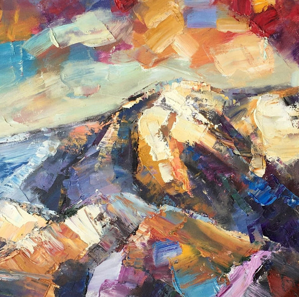 Mountain Landscape Painting, Custom Abstract Oil Paintings, Large Landscape Oil Painting, Large Painting for Sale-Grace Painting Crafts