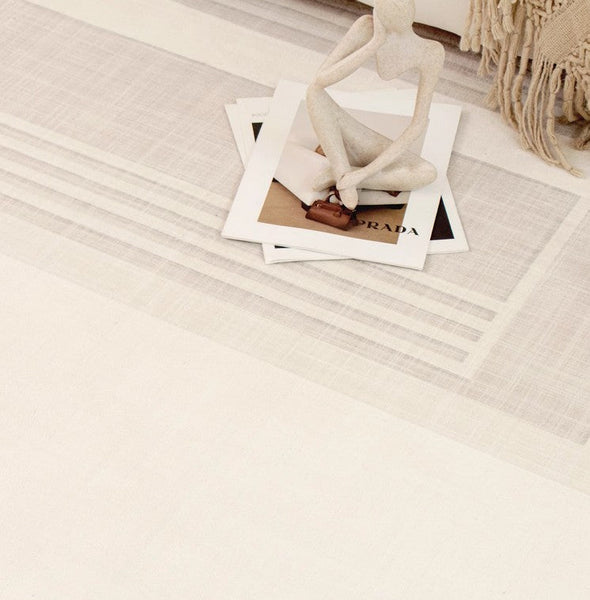 Geometric Modern Rug Placement Ideas for Living Room, Contemporary Area Rugs for Dining Room, Modern Rug Ideas for Bedroom-Grace Painting Crafts