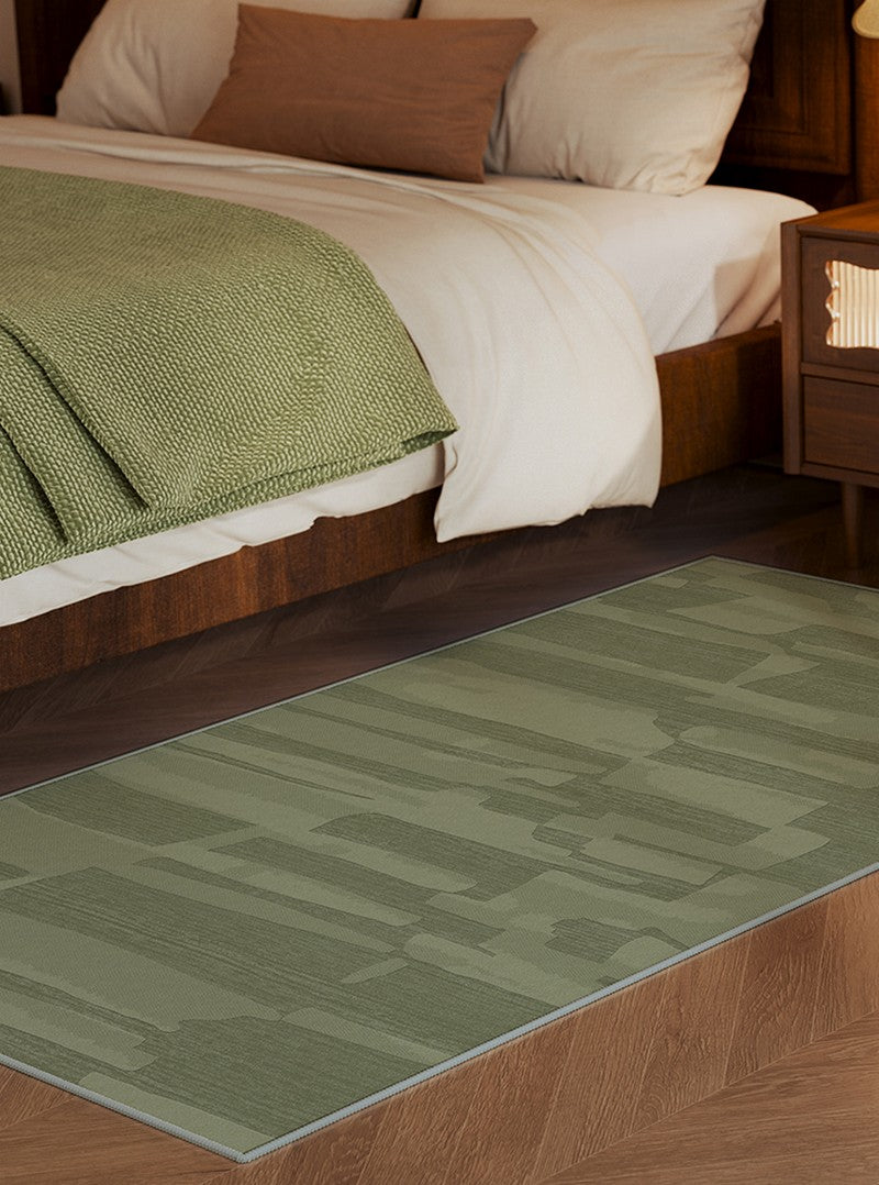 Modern Rug Ideas for Living Room, Green Modern Rugs under Sofa, Abstract Contemporary Rugs for Bedroom, Dining Room Floor Rugs-Grace Painting Crafts