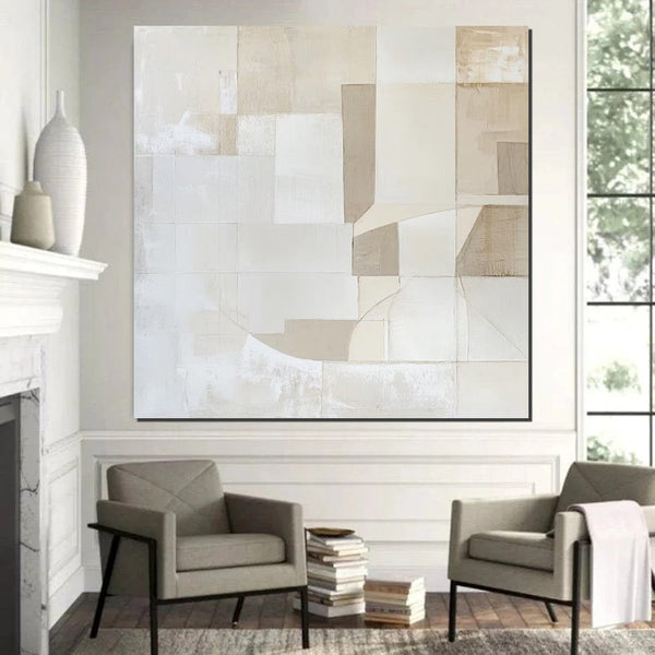 Contemporary Modern Artwork, Large Modern Canvas Painting, Wall Art for Bedroom, Hand Painted Wall Art Painting-Grace Painting Crafts