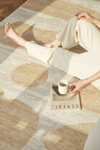 Modern Rugs under Sofa, Dining Room Floor Rugs, Abstract Contemporary Rugs for Bedroom, Modern Rug Ideas for Living Room-Grace Painting Crafts