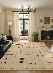 Modern Rugs under Dining Room Table, Contemporary Abstract Rugs Next to Bed, Geometric Modern Carpets for Office, Large Modern Rugs for Living Room-Grace Painting Crafts