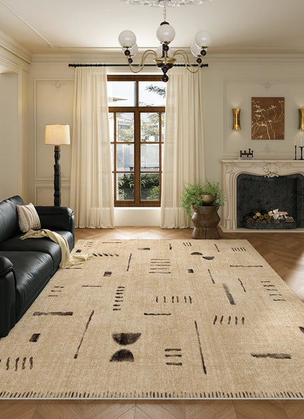 Modern Rugs under Dining Room Table, Contemporary Abstract Rugs Next to Bed, Geometric Modern Carpets for Office, Large Modern Rugs for Living Room-Grace Painting Crafts