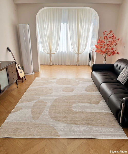 Modern Rugs under Sofa, Dining Room Floor Rugs, Abstract Contemporary Rugs for Bedroom, Modern Rug Ideas for Living Room-Grace Painting Crafts