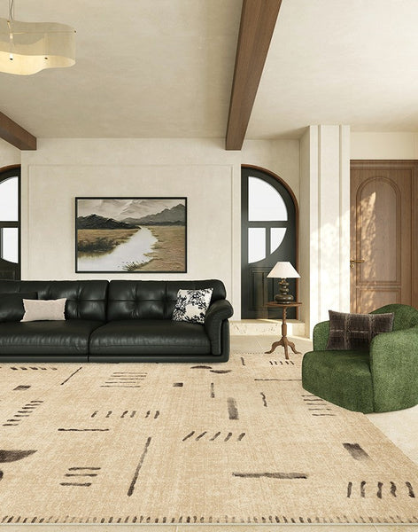 Modern Rugs under Dining Room Table, Contemporary Abstract Rugs Next to Bed, Geometric Modern Carpets for Office, Large Modern Rugs for Living Room-Grace Painting Crafts