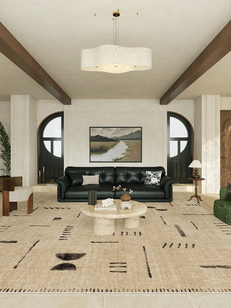 Modern Rugs under Dining Room Table, Contemporary Abstract Rugs Next to Bed, Geometric Modern Carpets for Office, Large Modern Rugs for Living Room-Grace Painting Crafts