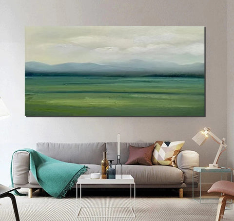 Abstract Landscape Acrylic Paintings, Hand Painted Wall Art Paintings, Contemporary Canvas Artwork, Abstract Wall Art Paintings, Modern Art for Dining Room-Grace Painting Crafts