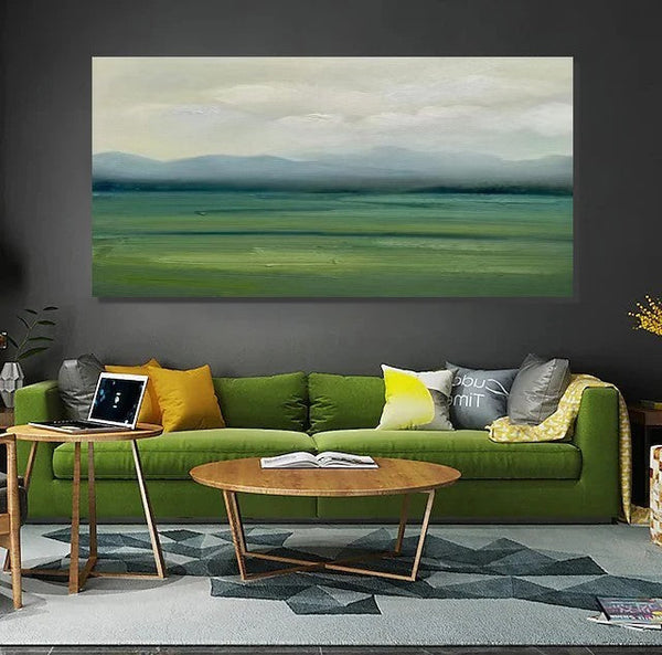 Abstract Landscape Acrylic Paintings, Hand Painted Wall Art Paintings, Contemporary Canvas Artwork, Abstract Wall Art Paintings, Modern Art for Dining Room-Grace Painting Crafts