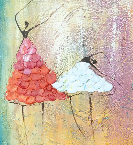 Simple Wall Art Ideas for Living Room, Ballet Dancer Painting, Large Acrylic Painting, Custom Canvas Painting, Modern Abstract Painting-Grace Painting Crafts