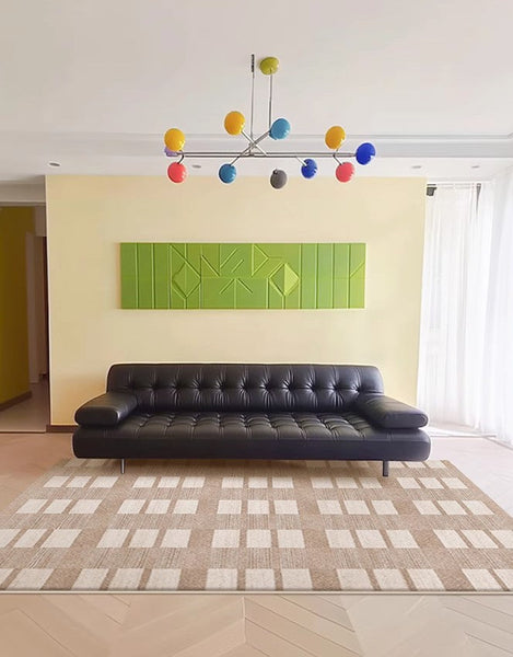 Mid Century Modern Rugs for Bedroom, Contemporary Abstract Rugs under Dining Room Table, Large Modern Rugs for Living Room-Grace Painting Crafts