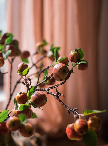 Beautiful Modern Flower Arrangement Ideas for Home Decoration, Apple Branch, Fruit Branch, Table Centerpiece, Simple Artificial Floral for Dining Room-Grace Painting Crafts