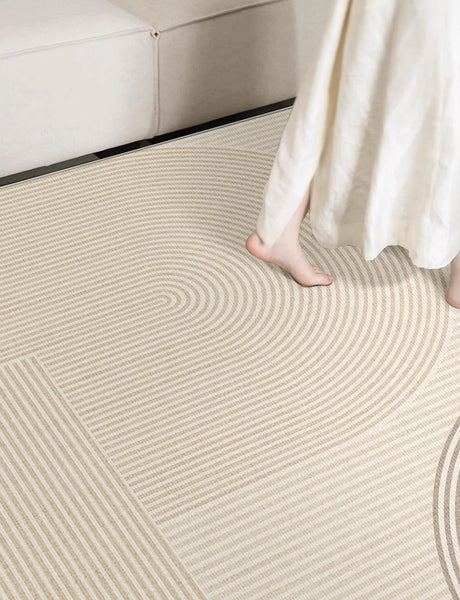 Modern Rugs under Sofa, Dining Room Floor Rugs, Abstract Contemporary Rugs for Bedroom, Modern Rugs for Office, Large Cream Color Rugs in Living Room-Grace Painting Crafts
