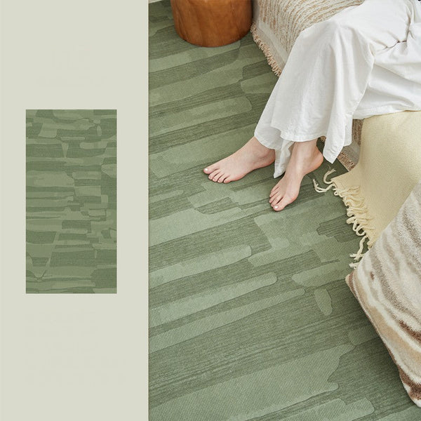 Modern Rug Ideas for Living Room, Green Modern Rugs under Sofa, Abstract Contemporary Rugs for Bedroom, Dining Room Floor Rugs-Grace Painting Crafts