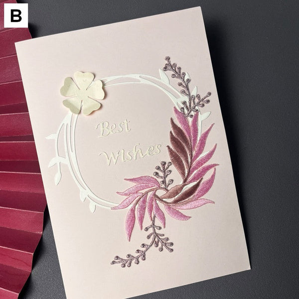 Best Wishes Embroidery Greeting Cards, Beautiful Greeting Cards to Friends, Creative Birthday Greeting Card, Original Handmade Embroidery Greeting Cards-Grace Painting Crafts
