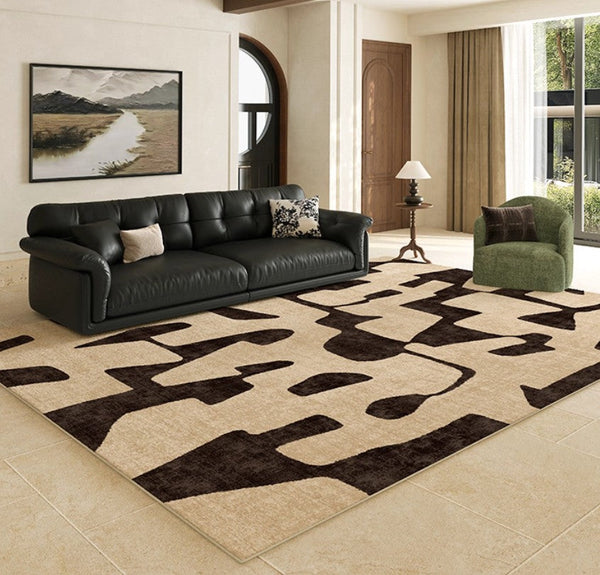 Large Modern Rugs for Living Room, Modern Rugs under Dining Room Table, Contemporary Abstract Rugs Next to Bed, Geometric Modern Carpets for Office-Grace Painting Crafts