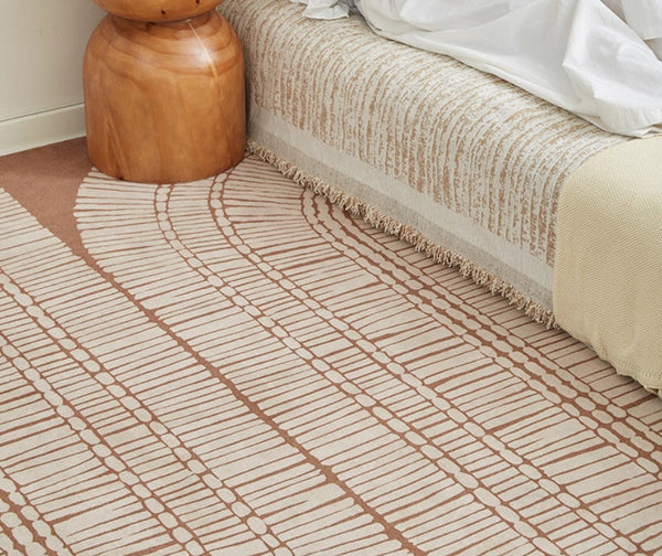 Modern Rugs under Dining Room Table, Mid Century Geometric Carpets, Contemporary Modern Rugs Next to Bed, Abstract Modern Rugs for Living Room-Grace Painting Crafts