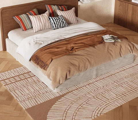 Modern Rugs under Dining Room Table, Mid Century Geometric Carpets, Contemporary Modern Rugs Next to Bed, Abstract Modern Rugs for Living Room-Grace Painting Crafts