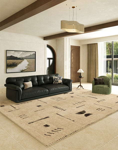 Modern Rugs under Dining Room Table, Contemporary Abstract Rugs Next to Bed, Geometric Modern Carpets for Office, Large Modern Rugs for Living Room-Grace Painting Crafts