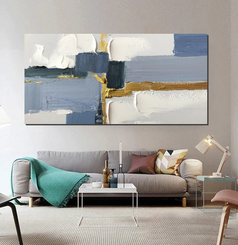 Abstract Acrylic Paintings on Canvas, Hand Painted Wall Art Paintings, Contemporary Canvas Artwork, Abstract Wall Art Paintings, Modern Art Paintings for Dining Room-Grace Painting Crafts