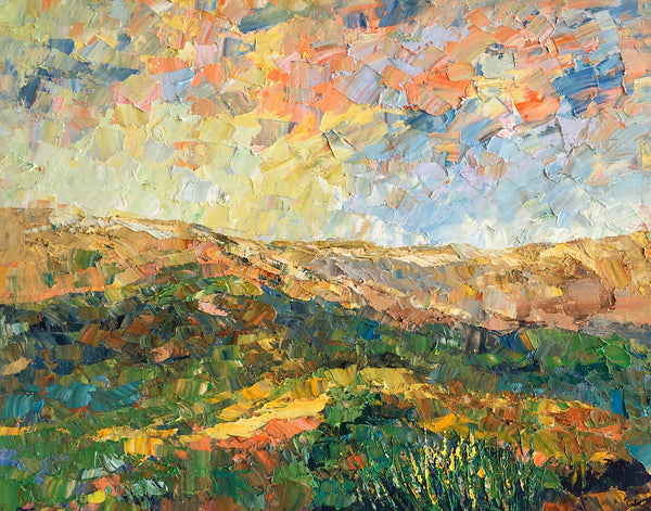 Abstract Mountain Painting, Landscape Canvas Painting, Original Painting for Living Room, Custom Oil Paintings