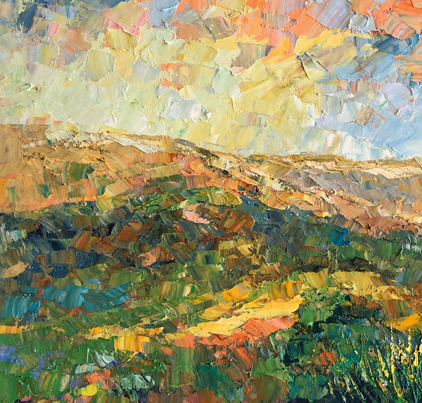 Abstract Mountain Painting, Landscape Canvas Painting, Original Painting for Living Room, Custom Oil Paintings-Grace Painting Crafts