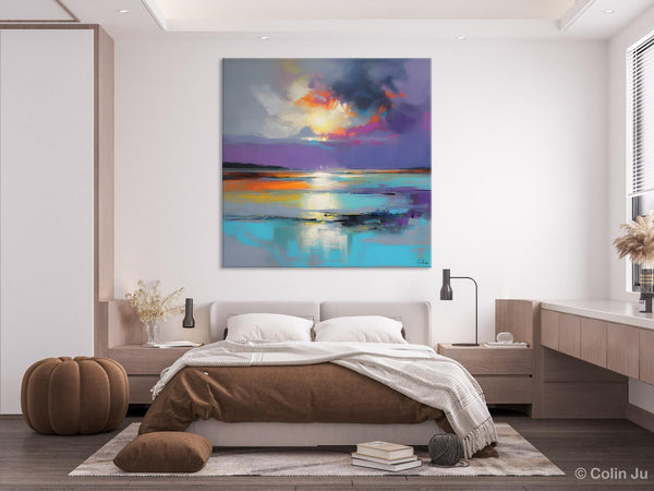 Large Abstract Painting for Living Room, Original Abstract Wall Art, Landscape Acrylic Art, Landscape Canvas Art, Hand Painted Canvas Art-Grace Painting Crafts