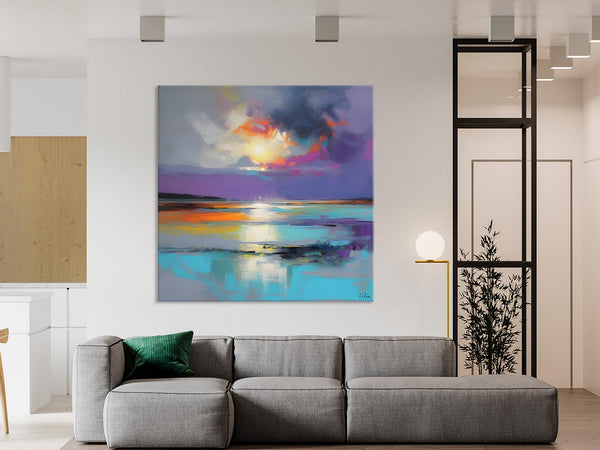 Large Abstract Painting for Living Room, Original Abstract Wall Art, Landscape Acrylic Art, Landscape Canvas Art, Hand Painted Canvas Art-Grace Painting Crafts