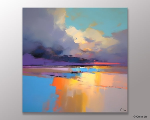Original Landscape Wall Art, Landscape Oil Paintings, Landscape Canvas Art, Abstract Landscape Painting for Living Room, Hand Painted Canvas Art-Grace Painting Crafts