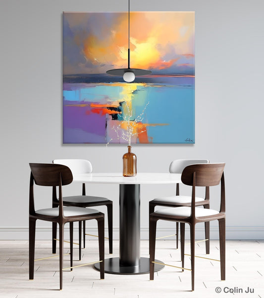 Canvas Painting for Living Room, Original Modern Wall Art Painting, Abstract Landscape Paintings, Oversized Contemporary Abstract Artwork-Grace Painting Crafts