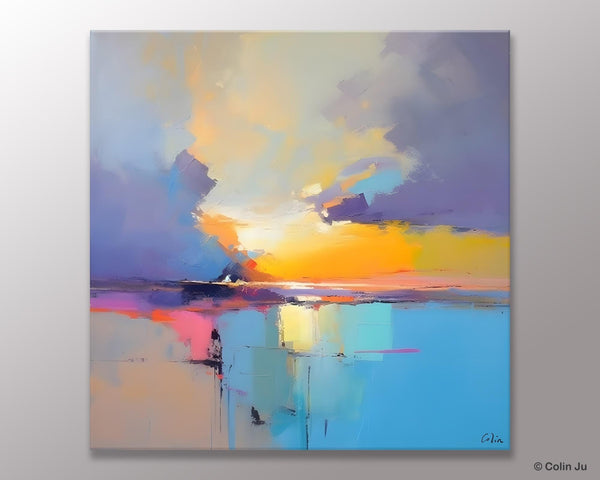 Original Modern Wall Art Painting, Abstract Landscape Paintings, Canvas Painting for Living Room, Oversized Contemporary Abstract Artwork-Grace Painting Crafts