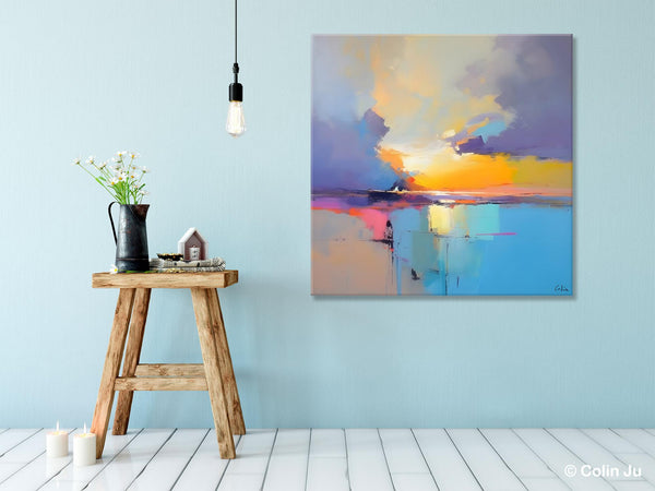 Original Modern Wall Art Painting, Abstract Landscape Paintings, Canvas Painting for Living Room, Oversized Contemporary Abstract Artwork-Grace Painting Crafts
