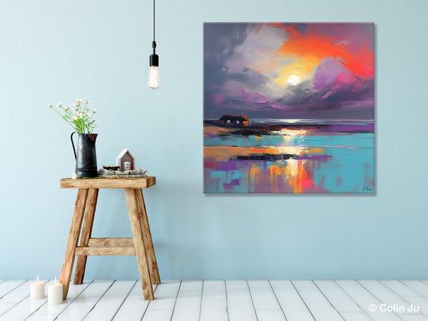 Original Abstract Landscape Wall Art, Landscape Canvas Art, Large Landscape Painting for Living Room, Hand Painted Canvas Paintings-Grace Painting Crafts