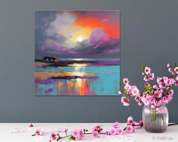 Original Abstract Landscape Wall Art, Landscape Canvas Art, Large Landscape Painting for Living Room, Hand Painted Canvas Paintings-Grace Painting Crafts