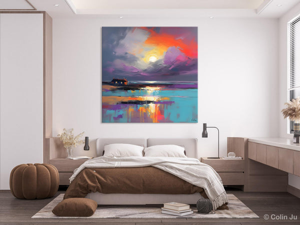 Original Abstract Landscape Wall Art, Landscape Canvas Art, Large Landscape Painting for Living Room, Hand Painted Canvas Paintings-Grace Painting Crafts