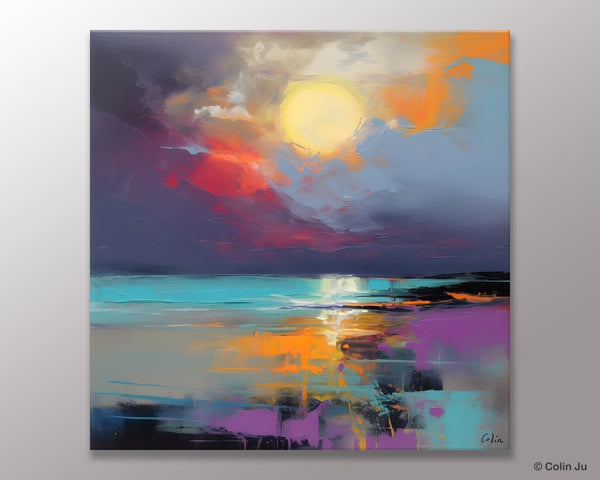 Abstract Landscape Paintings, Simple Wall Art Ideas, Original Landscape Abstract Painting, Large Landscape Canvas Paintings, Buy Art Online-Grace Painting Crafts