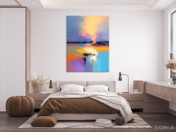 Canvas Painting for Bedroom, Landscape Canvas Painting, Abstract Landscape Painting, Original Landscape Art, Large Wall Art Paintings for Living Room-Grace Painting Crafts
