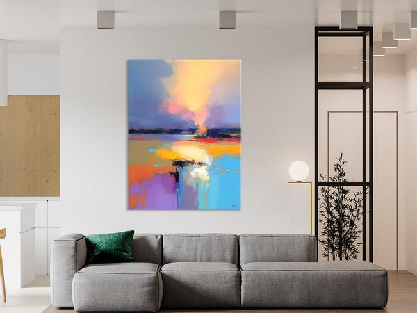 Canvas Painting for Bedroom, Landscape Canvas Painting, Abstract Landscape Painting, Original Landscape Art, Large Wall Art Paintings for Living Room-Grace Painting Crafts