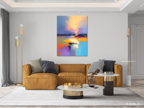 Canvas Painting for Bedroom, Landscape Canvas Painting, Abstract Landscape Painting, Original Landscape Art, Large Wall Art Paintings for Living Room-Grace Painting Crafts