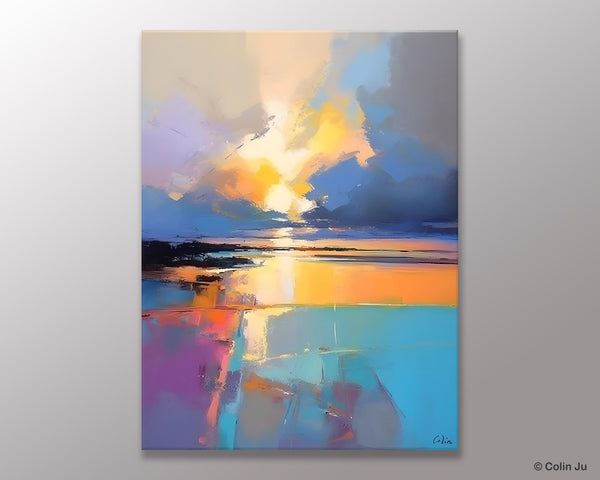 Landscape Canvas Painting, Abstract Landscape Painting, Original Landscape Art, Canvas Painting for Bedroom, Large Wall Art Paintings for Living Room-Grace Painting Crafts