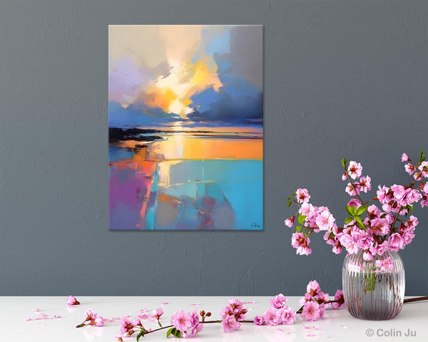 Landscape Canvas Painting, Abstract Landscape Painting, Original Landscape Art, Canvas Painting for Bedroom, Large Wall Art Paintings for Living Room-Grace Painting Crafts