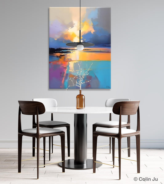 Landscape Canvas Painting, Abstract Landscape Painting, Original Landscape Art, Canvas Painting for Bedroom, Large Wall Art Paintings for Living Room-Grace Painting Crafts
