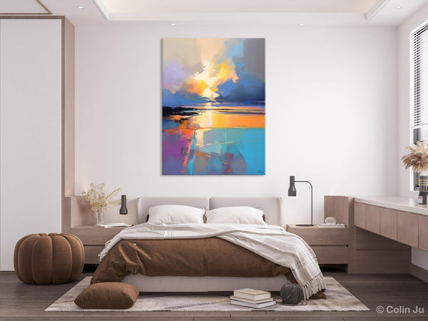Landscape Canvas Painting, Abstract Landscape Painting, Original Landscape Art, Canvas Painting for Bedroom, Large Wall Art Paintings for Living Room-Grace Painting Crafts