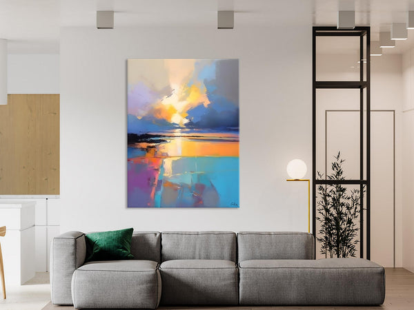 Landscape Canvas Painting, Abstract Landscape Painting, Original Landscape Art, Canvas Painting for Bedroom, Large Wall Art Paintings for Living Room-Grace Painting Crafts