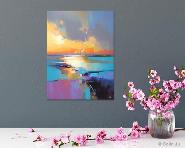 Original Modern Wall Art Painting, Canvas Painting for Living Room, Abstract Landscape Paintings, Oversized Contemporary Abstract Artwork-Grace Painting Crafts