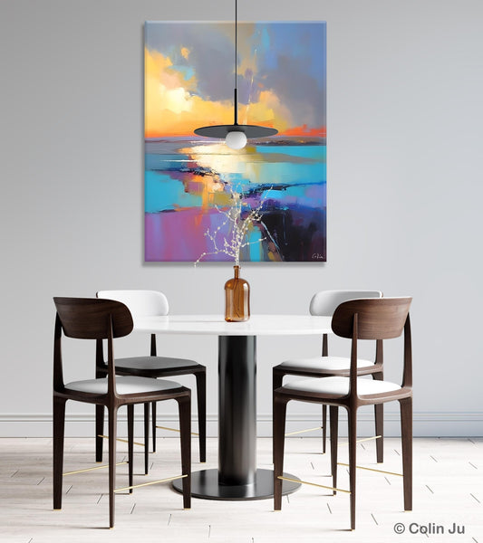Original Modern Wall Art Painting, Canvas Painting for Living Room, Abstract Landscape Paintings, Oversized Contemporary Abstract Artwork-Grace Painting Crafts