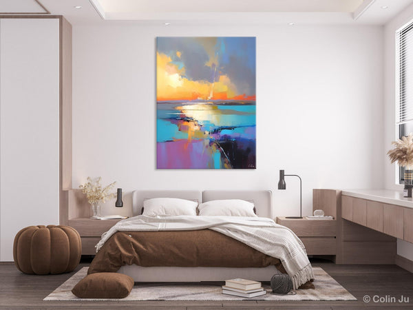 Original Modern Wall Art Painting, Canvas Painting for Living Room, Abstract Landscape Paintings, Oversized Contemporary Abstract Artwork-Grace Painting Crafts