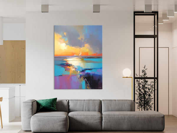 Original Modern Wall Art Painting, Canvas Painting for Living Room, Abstract Landscape Paintings, Oversized Contemporary Abstract Artwork-Grace Painting Crafts